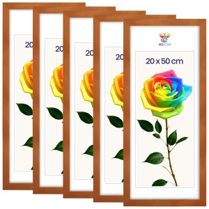 Sada 5 ks rámečků na fotografie 20 x 50 cm z lakovaného dřeva