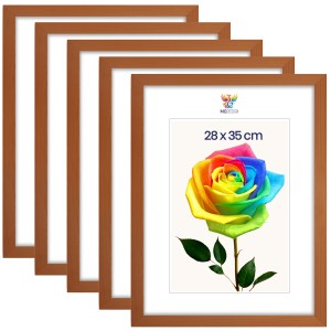 Sada 5 ks rámečků na fotografie 28 x 35 cm z lakovaného dřeva