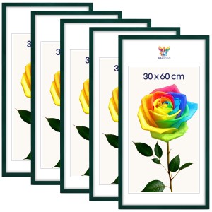 Sada 5 ks rámečků na fotografie 30 x 60 cm, zelené, dřevěné