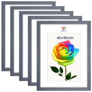 Sada 5 ks rámečků na fotografie 40 x 50 cm, šedé, dřevěné