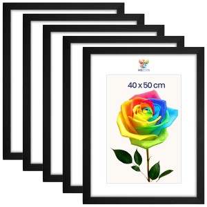 Sada 5 ks rámečků na fotografie 40 x 50 cm, černé, dřevěné