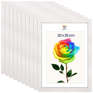 Sada 10 ks rámečků na fotografie 20 x 25 cm, bílé, dřevěné