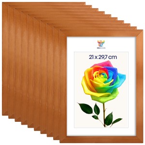 Sada 10 ks rámečků na fotografie A4 21 x 29,7 cm z lakovaného dřeva