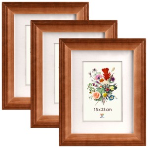 Sada 3 ks frézovaných rámečků 15 x 23 cm v hnědé barvě