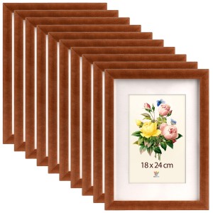 Sada 10 ks vysokých rámečků na fotografie A4 21 x 29,7 cm hnědých