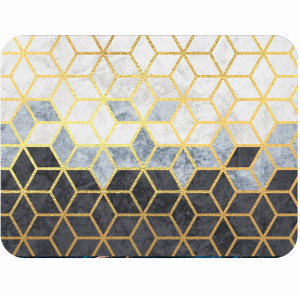 Pozlacená korková podložka na stůl s potiskem o rozměrech 30 x 40 cm – Marble gold 1