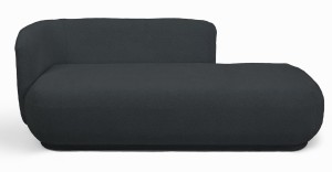 Moderní lehátko VERA v grafitové barvě   – elegance a pohodlí v jednom