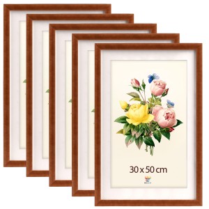 Sada 5 ks vysokých rámečků na fotografie 30 x 50 cm hnědých