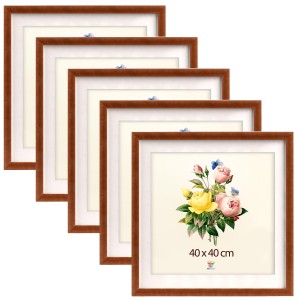 Sada 5 ks vysokých rámečků na fotografie 40 x 40 cm hnědých