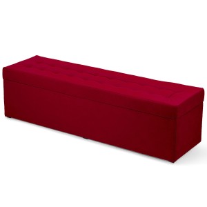 Moderní otevíratelný taburet 45x160  v červené barvě