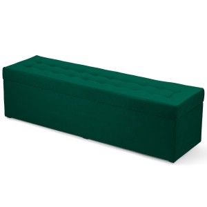 Moderní otevíratelný taburet 45x160  v tmavě zelené barvě