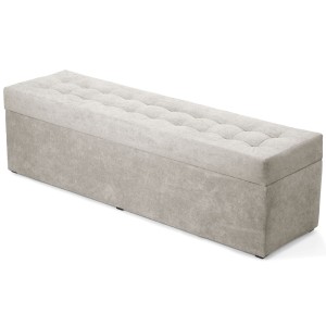 Moderní otevíratelný taburet 45x160 cm v barvě světle šedé