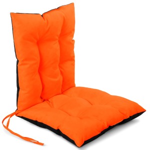 Vodotěsný zahradní polštář  50 x 100 cm na židli v oranžové barvě