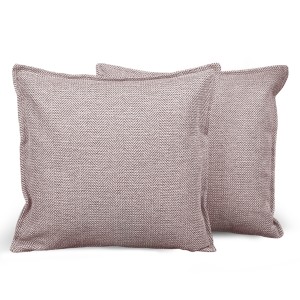 Dekorativní povlak na polštář s vzorem rybí kosti 45 x 45 cm v barvě světle hnědé