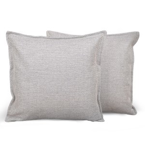 Dekorativní povlak na polštář s vzorem rybí kosti 45 x 45 cm v barvě světle šedé