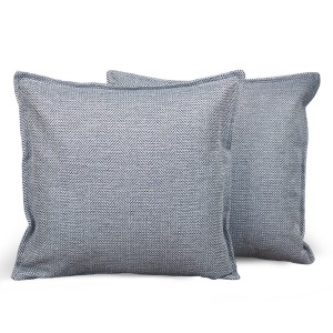 Dekorativní povlak na polštář s vzorem herringbone 45 x 45 cm v modré barvě