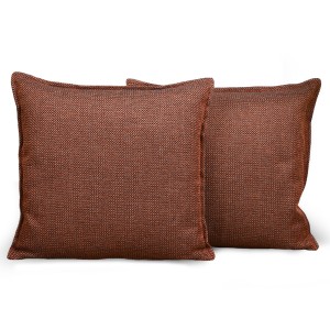 Dekorativní povlak na polštář s vzorem herringbone 45 x 45 cm v cihlově červené barvě