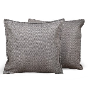 Dekorativní povlak na polštář s vzorem rybí kosti 35 x 35 cm v šedé barvě