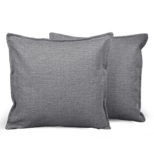 Dekorativní povlak na polštář s vzorem herringbone 30 x 30 cm v šedé barvě