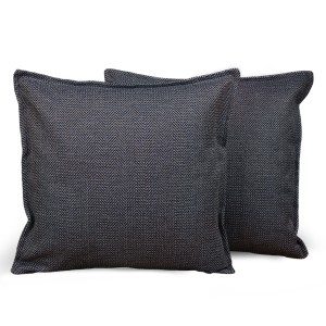 Dekorativní povlak s rybí kostkou 30 x 30 cm v tmavě modré barvě