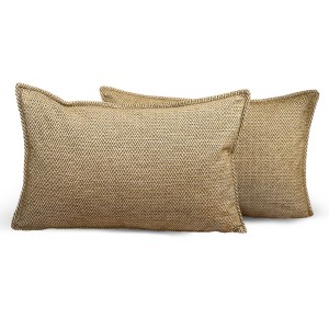 Povlak na polštář s vzorem ve tvaru rybiny 30 x 50 cm v žluté barvě