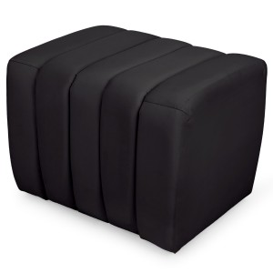 Designový velurový taburet 48 x 60 cm v grafitové barvě