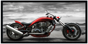 Moderní obrázek v černém rámu 50x100 cm - Bike 4