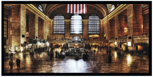 Moderní obrázek v černém rámu 50x100 cm - Grand Central Station