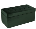 Moderní otevírací puf 45×90 cm v tmavě zelené barvě z příjemné velurové látky