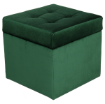 Moderní otevírací puf 45x45 cm v zelené barvě
