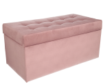 Moderní otevírací puf 45×90 cm v růžové barvě z příjemné velurové látky
