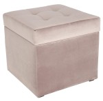 Moderní otevírací puf 45×45 cm z welvetové tkaniny v barvě lila