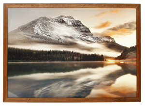 Moderní obrázek v hnědém rámu 70x100 cm - Mountain 2