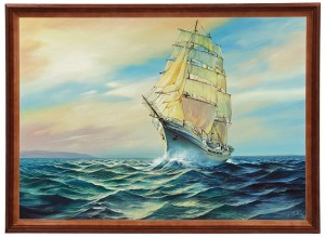Reprodukce obrazu v dřevěném rámu, 50x70 cm - Kliper, Wojciech Król