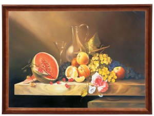 Reprodukce obrazu 50x70 cm v dřevěném rámu - Martwa Natura II, Cezary Różycki