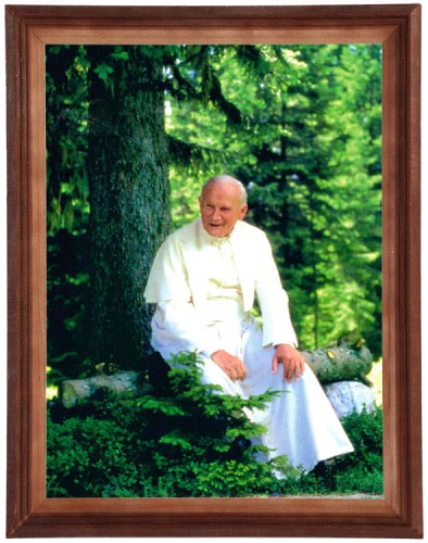 Jan Paweł II pod drzewem