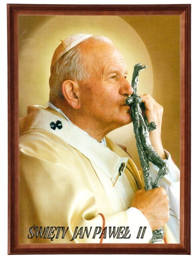 Obraz w brązowej ramie