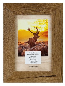 Fotorámeček 9x13 cm v dubových lefkách