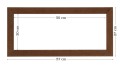 Drewniana rama w rozmiarze 20x50 cm