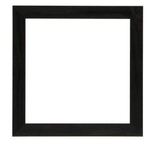 Široký dřevěný rám na obrazy, fotografie 30x30 cm, černý