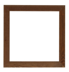 Široký dřevěný rám na obrazy, fotografie 30x30 cm, hnědý