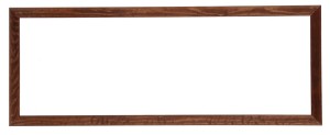 Široký dřevěný rám na obrazy, fotografie 35x100 cm, hnědý