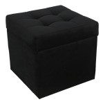 Moderní otevírací puf 45x45 cm v černé barvě
