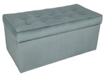 Moderní otevírací puf 45×90 cm v modré barvě z příjemné velurové látky