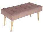 Čalouněná lavice 45×90 cm v růžové barvě
