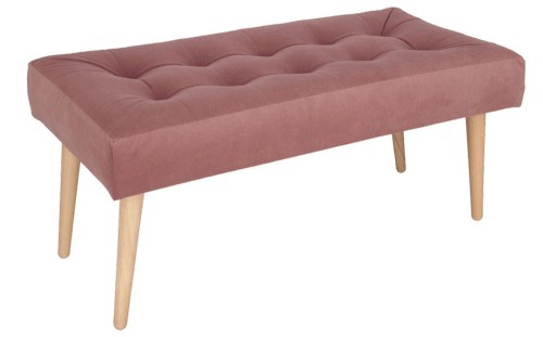 Nowoczesna ławka w kolorze różowym