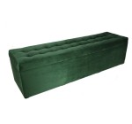 Moderní otevírací puf 45×160 cm z welvetové tkaniny v zelené barvě