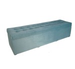 Moderní otevírací puf 45×160 cm z welvetové tkaniny v modré barvě