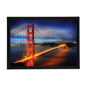 Moderní obrázek v černém rámu 70x100 cm - Bridge 8