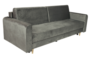 Moderní pohovka LUIZA s funkcí spaní v černé barvě